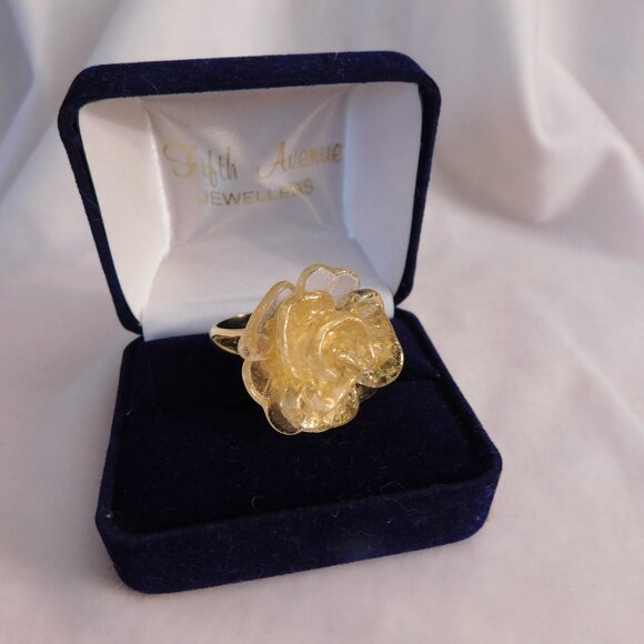 Ladies Venetiaurum Flower Designed Ring - Made in Italy - Picture 1 of 6
